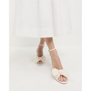 New Loeffler Randall Camellia Pearl Pleated Bow Heel sz 7.5